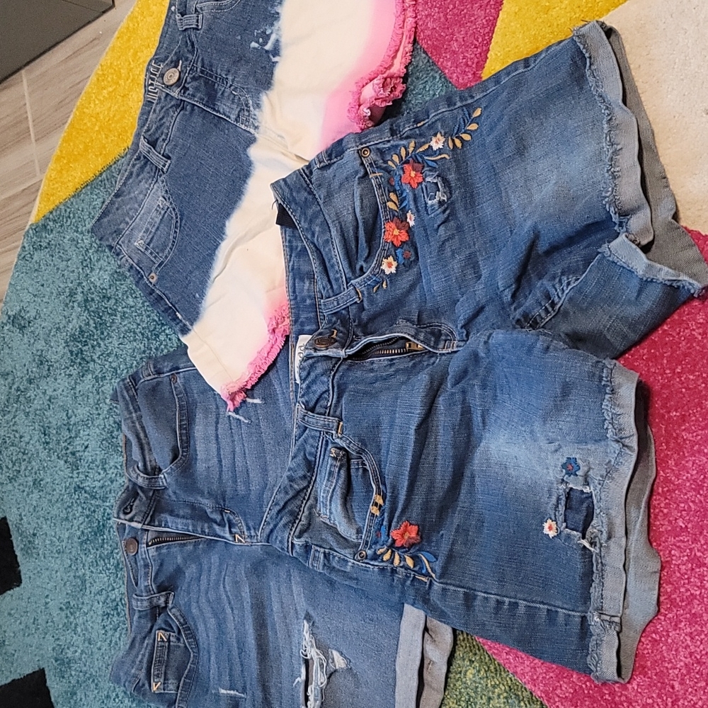 Set of 3 Girls/Tween Jean Shorts (Mudd, Justice,  Wallflower